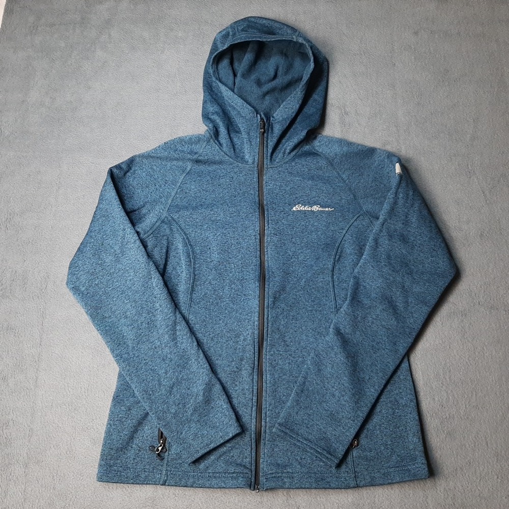 Eddie Bauer Jacket Womens Medium Blue First Ascent Active Outdoor Hiking Hoodie